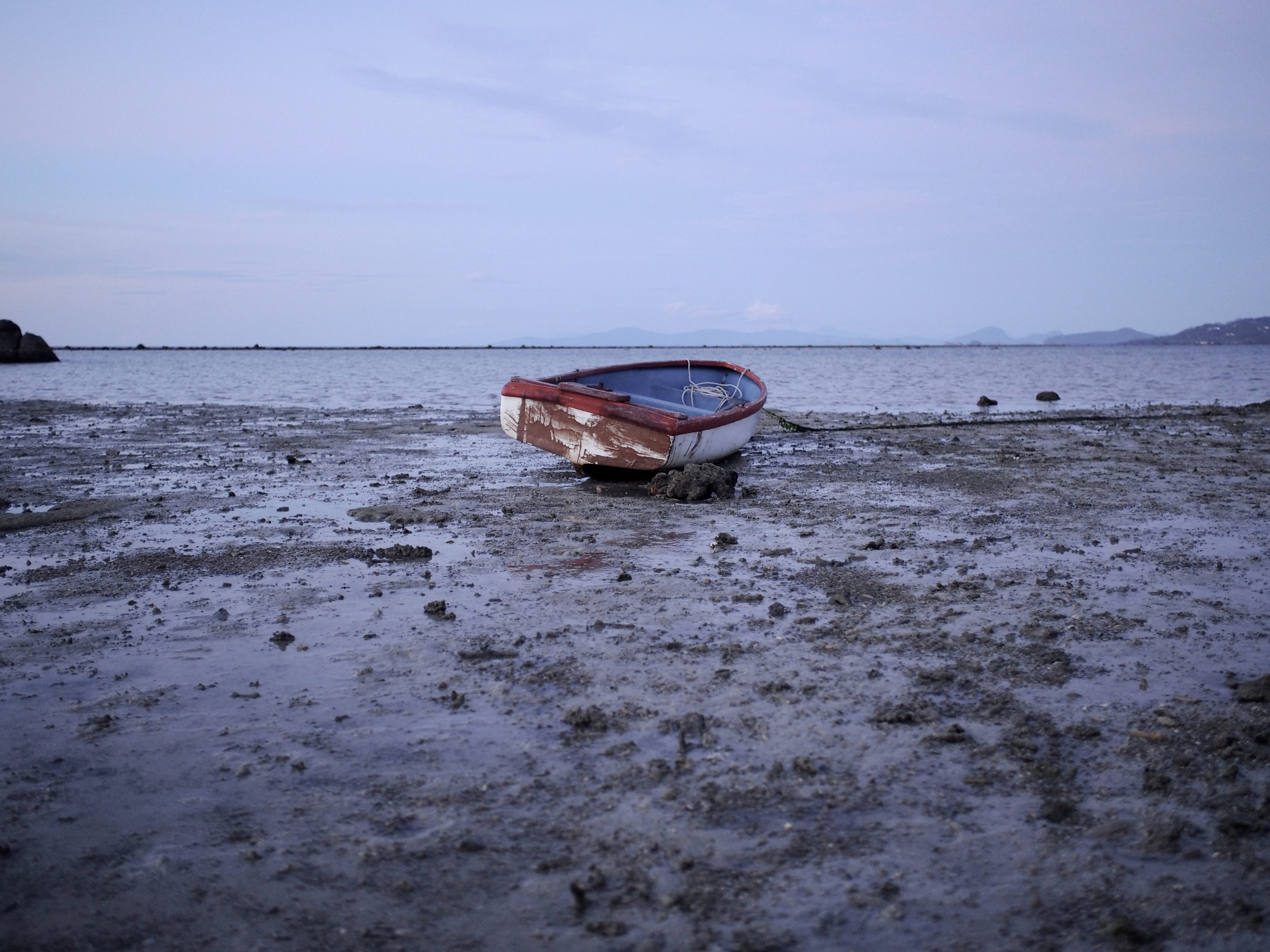 A stranded boat in Krabi, Thailand